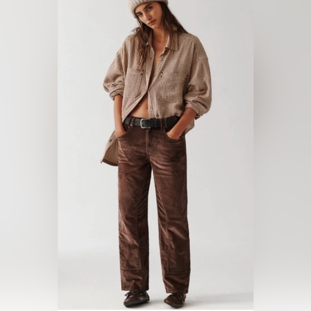 We The Free Brown Risk Taker Corduroy Pant size 25